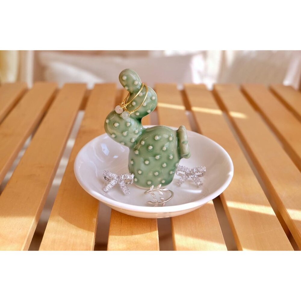 Cactus Christmas Gifts for Women Cactus Ring Holder Dish Birthday Gifts for Wome - Picture 5 of 7